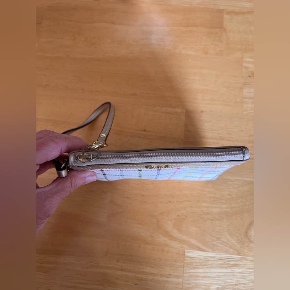 Coach Tattersall Plaid Wristlet - Picture 7 of 14